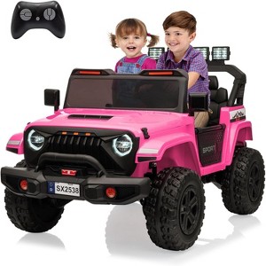 24V Kids Car,2-Seater Ride on Electric Vehicle Truck with Remote Control and LED Lights - 1 of 4