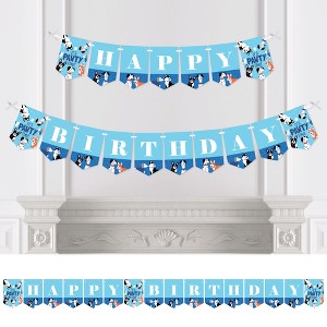 Big Dot of Happiness Pawty Like a Puppy - Dog Birthday Party Bunting Banner - Birthday Party Decorations - Happy Birthday - 1 of 4