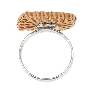 Unique Bargains Napkin Rings Rattan Metal Brown 1 Pc - 1 of 3