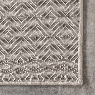 Paloma Abstract Geometric 8' x 10' Easy Care Area Rug, Gray