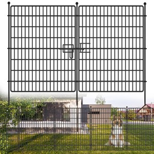 Garden Fence, 15/10 Panel Rustproof Metal No Dig Fence Panels, Garden Fencing Outdoor for Yard - 1 of 4