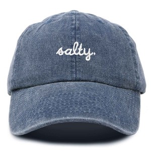 Dalix Salty Embroidered Cotton Beach Baseball Cap Adjustable Dad Hat Womens - 1 of 4