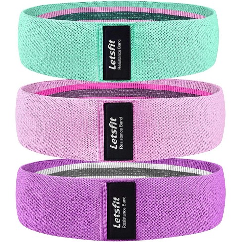 Letsfit Booty Bands Resistance Bands Set for Legs Exercise Bands for Home Workouts 3pack JSD05 Multi XS 12inches