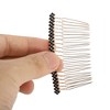 Unique Bargains Women's Durable Rhinestones Hair Comb Insertion Tool Black 1 Pc - 3 of 3