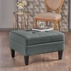 Classic Upholstered Ottoman with Cushioned Top,Velvet Ottoman,Ottoman Bench,Comfortable Living Room Furniture-Maison Boucle - 2 of 4