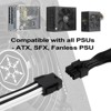 SilverStone Technology  SST-PP07E-PCIBW 6+2pin black-white sleeve extension cable 18AWG black cable comb x 4 - 4 of 4