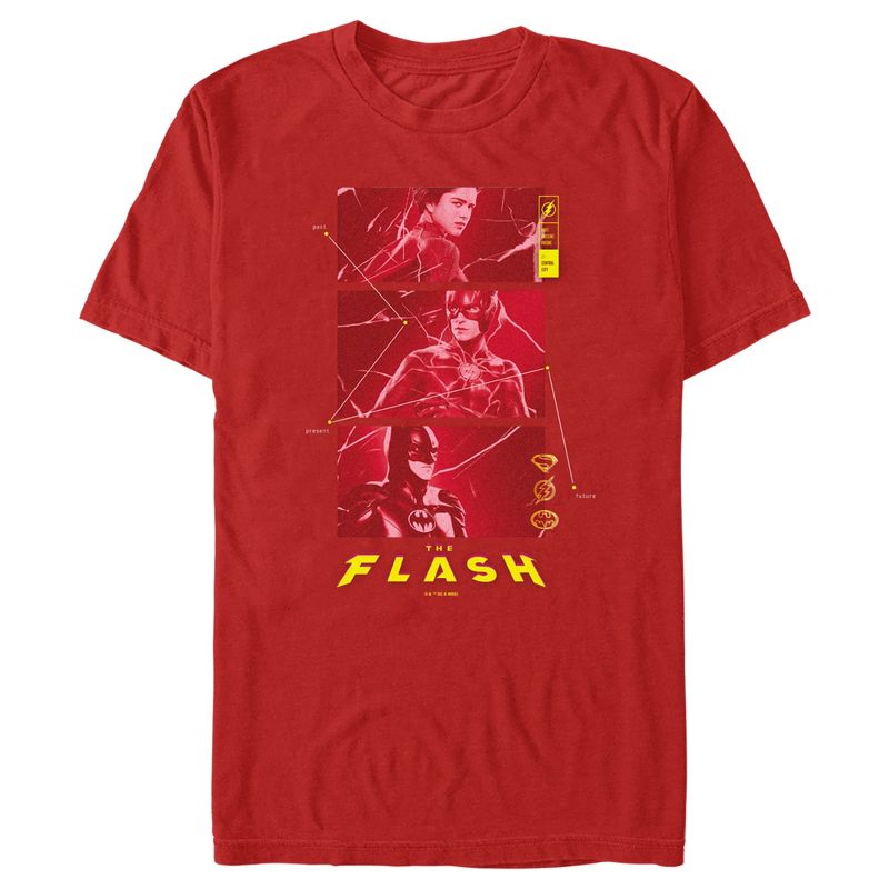 Men's The Flash Superheroes Red Portraits T-Shirt, 1 of 6