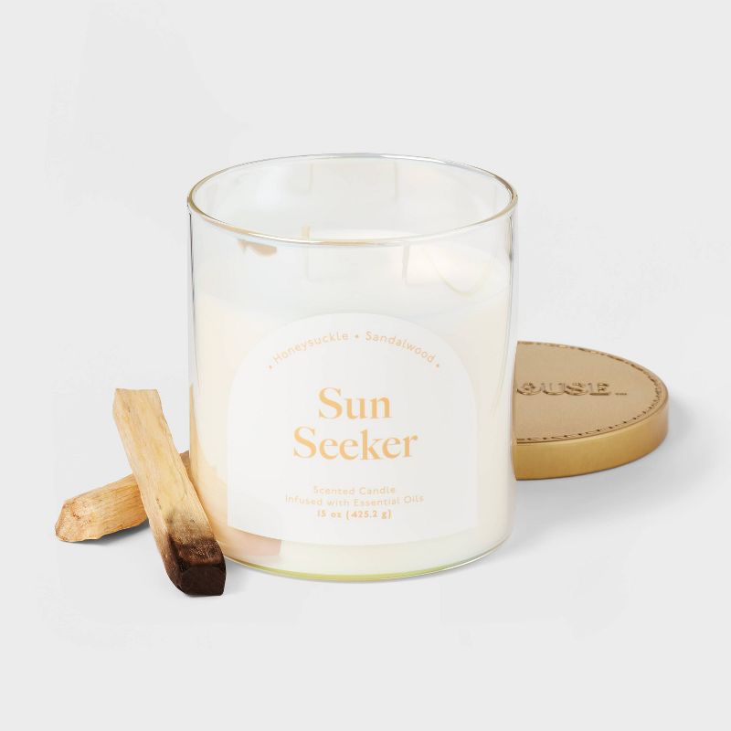 2-Wick 15oz Glass Jar Candle with Iridescent Sleeve Sun Seeker - Opalhouse&#8482;, 4 of 5