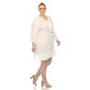 PS Sheer Embroidered Knee Length Cover Up Dress - White Mark - 2 of 4