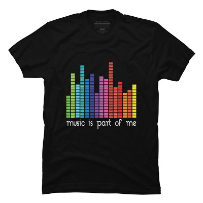 Men's Design By Humans Music is part of me By Reider525 T-Shirt