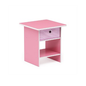 HOMLUX Modern End Table Nightstand with Storage Drawer & Display Shelf Beside Bedroom - 1 of 4