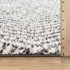 World Rug Gallery Minimal Stripe Geometric Shag Rug – Anthracite Dark Gray – Medium Pile – Cozy & Modern - 3 of 4