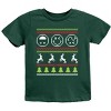 SmileyWorld Ugly Christmas Sweater Pixels - Youth Short Sleeve Graphic T-Shirt - 2 of 4