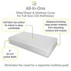 BreathableBaby All-in-One Fitted Sheet & Waterproof Cover, For 52" x 28" Crib Mattress (2-Pack), Gray - 3 of 4