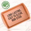 NutriChef Baking Pan w/ Plastic Lid-Plastic Lid- Non-Stick & Stylish Metallic - 3 of 4