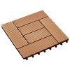 vidaXL 11 pcs Decking Tiles WPC 11.8"x11.8" 1 sqm Teak Color - 3 of 4