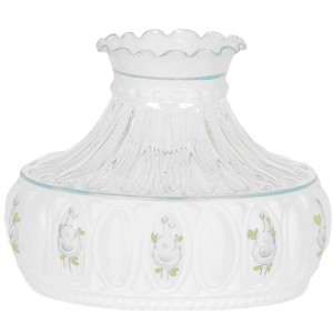 Aladdin Glass Oil Lamp Shade, 10 inch Base Fits Aladdin Non-Electric Fuel Lamps - 1 of 3