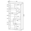 NicBex Geometric Bookcase 4/6/7-Shelf Art Deco Solid Wood Storage Unit Furniture for Office and Living Rooms, Bedroom, Apartment - 4 of 4