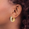 Black Bow Jewelry 6mm Glitter Infused Round Hoop Earrings in 14k Yellow Gold, 20mm - 3 of 4