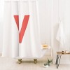 Deny Designs April Lane Art Block Monogram Shower Curtain - 2 of 3