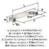 Amerock Franklin 3-3/4 Inch Center-to-Center Pull for Cabinets, Drawers, and Furniture - 4 of 4