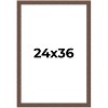 PosterPalooza | 24x36 Wide Barnwood Picture Frame, UV Acrylic, 6 Finishes - Grey, Brown, White, and Black - 2 of 4