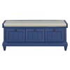 NicBex Shoe Rack Bench Shoe Storage Organizer Classic Storage Bench with Cushioned Seat and 3 Drawers for Entryway Bedroom - 2 of 4