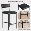 2-Piece Dining Chair Set, Metal Frame with Leatherette Upholstery, Modern Stackable Chairs for Small Spaces, Kitchen and Restaurant Use - 3 of 4