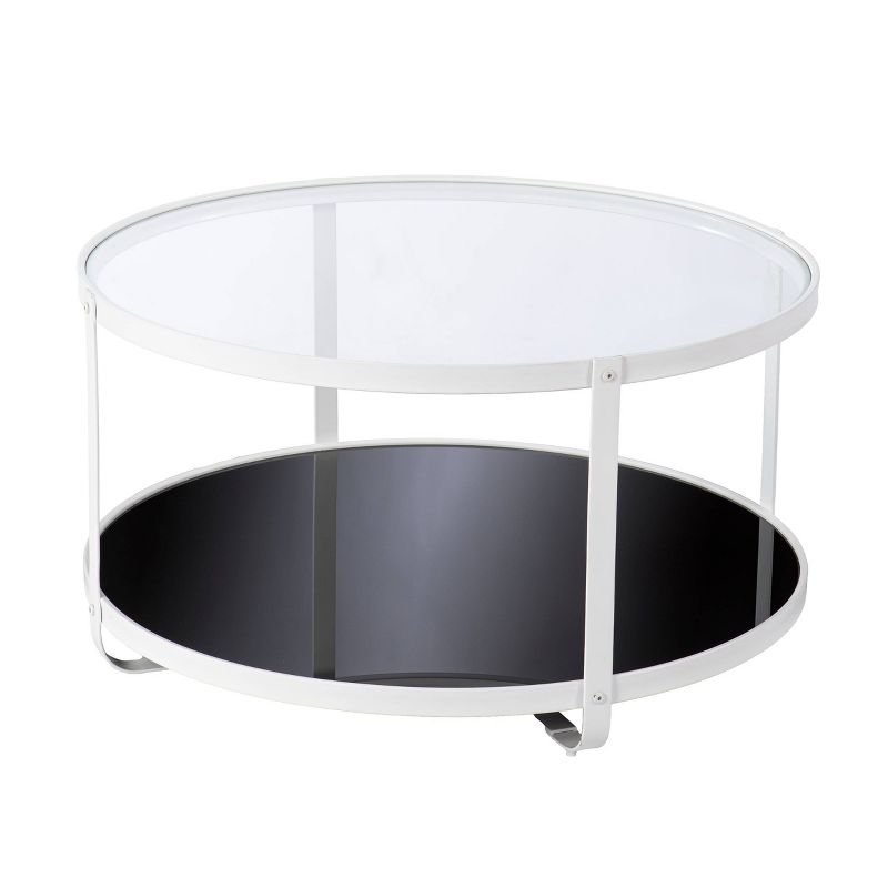 Libing Glass Top Cocktail Table Black/White - Aiden Lane, 5 of 11