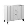 26.2 in. H x 31.1 in. W Wood Shoe Storage Cabinet in White, Dusty Grey Oak, Knotty Oak - 3 of 4
