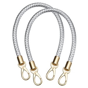Unique Bargains PU Leather Braided Fashion Women's Handbag Purse Strap 2 Pcs - 1 of 4