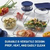 16-PC Glass Storage Containers with Lids (8 Containers & 8 Blue Lids) - 3 of 4