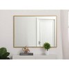 Elegant Lighting Metal frame rectangle mirror 27 inch in Black - 3 of 4