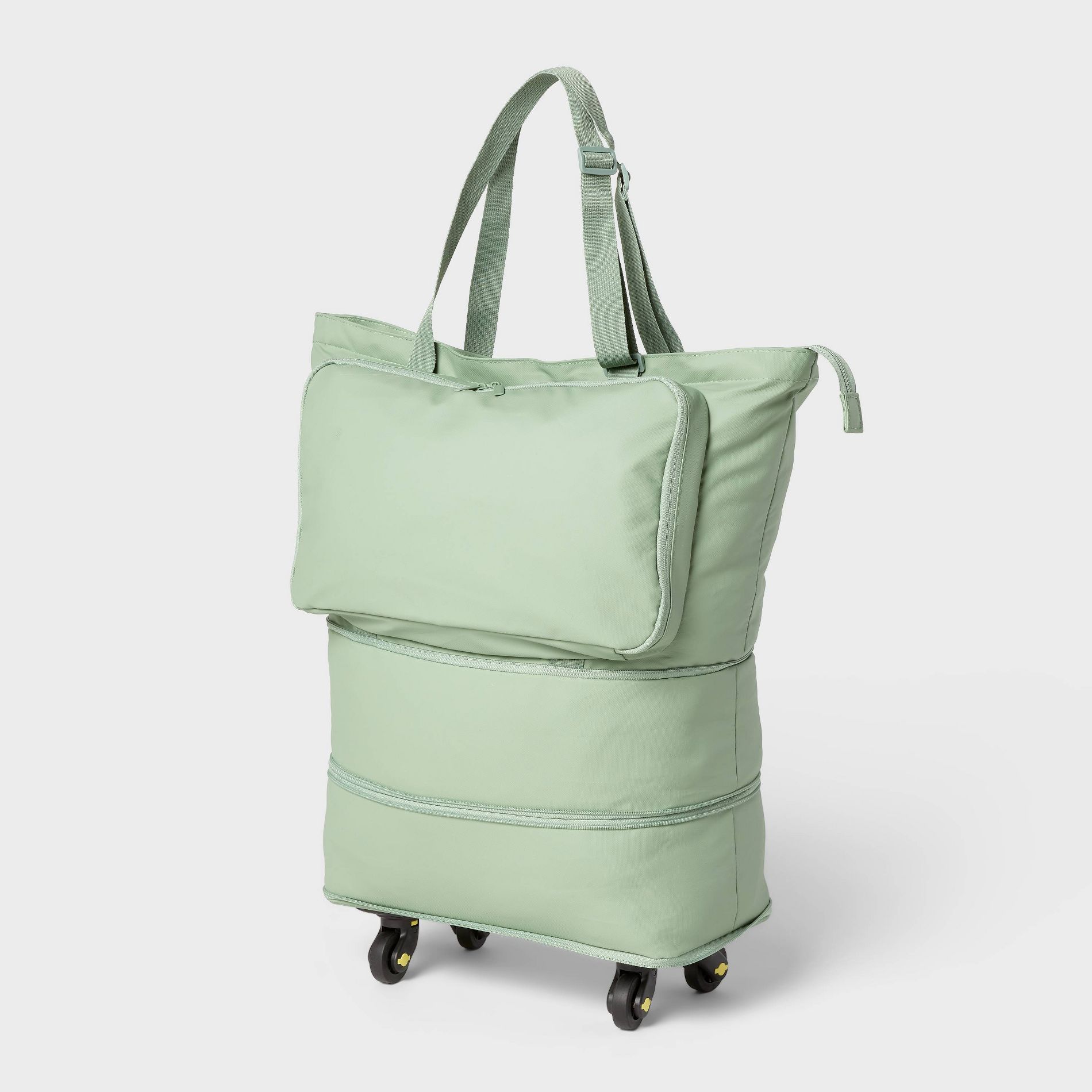 Collapsible Rolling Tote Green - Brightroom™