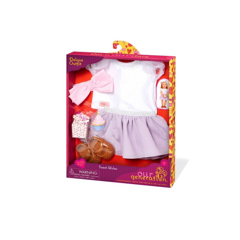 Our Generation Sweet Wishes Fashion Outfit with Cupcake for 18&#34; Dolls, 6 of 7