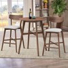 CAVINAS Dining Chairs Kitchen Chairs Set of 2 Mid-Century Modern Bar Chair with Wood Legs, Fabric Accent Suitable for Kitchen, Bedroom - 2 of 4