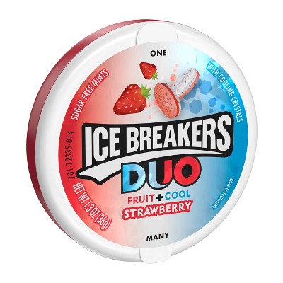 Ice Breakers Duo Strawberry Sugar Free Mint Candies - 1.3oz