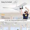 Sofucor 52" ABS Ceiling Fan Adjustable Height 6-Speeds Remote Control Without Light for Indoor and Outdoor - 2 of 4