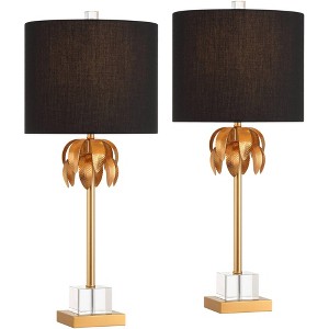 Vienna Full Spectrum Monaco 27 1/2"H Crystal Brass Table Lamp Set of 2 - 1 of 4