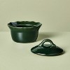 3pc 6.5oz Round Stoneware Reactive Glaze Ramekin with Lid Green - Hearth & Hand™ with Magnolia - 3 of 4