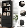 Bookcase with Drawers 70.27 Inches Tall Bookshelf Farmhouse Bookcases - 4 of 4