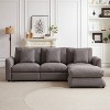 TIRAMISUBEST Modular Sofa with Free Combination Ottoman, Sleeper Chaise Lounge Couch with 3 Pillows - 2 of 4