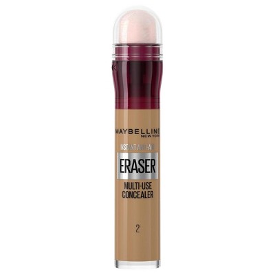 Maybelline Instant Anti Age Eraser Eye Concealer | Dark Circles and Blemish Concealer | Ultra Blendable Formula - (02) Nude