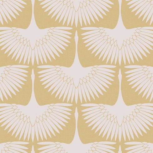 Doves Of Peace Shimmer Gold Foil Floral Pattern Wrapping Paper Sheets -  Moodthology Papery