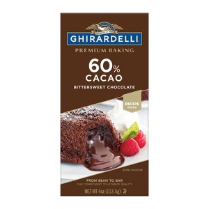 GHIRARDELLI Premium Baking 60% Cacao Bittersweet Chocolate Baking Bar - 4oz - 1 of 4