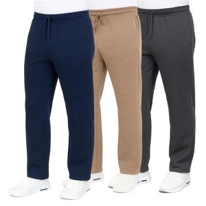 Blue Ice Men's Classic Heavyweight Fleece Sweatpants with Open Bottom - 3 Pack - 1 of 4