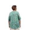 Women's Printed 3/4 Sleeve Mandarin Roll Button Blouse - Plus - On The Plus Side - 2 of 3