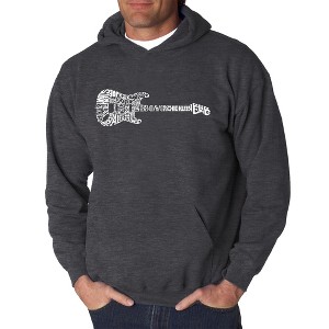 LA Pop Art Men's Word Art Hooded Sweatshirt - Rock Guitar - 1 of 4