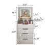 Okak Vanity Table and Chair Set with Mirror, 3 in 1 Vanity Desk with Plip Top Mirror, Small Make Up Vanity Set with Visible Glass Desktop - 2 of 4