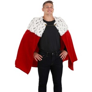 HalloweenCostumes.com   Adult's Medium Royal Cape Accessory, Black/White/Red - 1 of 4